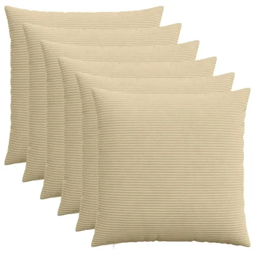 Presvlaka za jastuk 6 pcs HEERLEN Zelena Siva 70 x 70 cm Kord - Svijetlo zelena siva 70 x 70 cm 6 Cijena