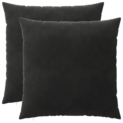 Presvlaka za jastuk 2 kom. HEERLEN Crna 80 x 80 cm Baršun - Crna 80 x 80 cm 2 Cijena
