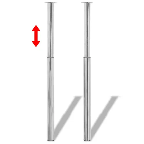 Teleskopske noge za stol 4 kom kromirane 710 - 1100 mm - Krom 4 1 Krom Cijena