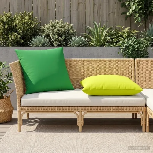 Presvlaka za jastuk 2 pcs HEERLEN Svijetlo zelena. 80 x 80 cm - Svjetlozelena 80 x 80 cm 2 Cijena