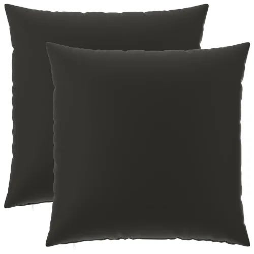 Presvlaka za jastuk 2 pcs HEERLEN Crna 80 x 80 cm Poliester - Crna 80 x 80 cm 2 Cijena