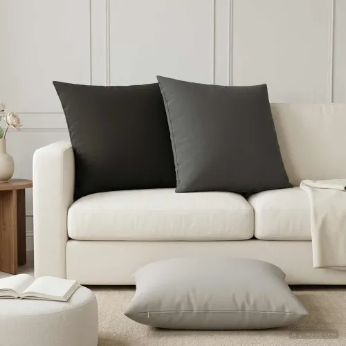 Presvlaka za jastuk 2 pcs HEERLEN Siva 80 x 80 cm Poliester - Siva 80 x 80 cm 2 Cijena