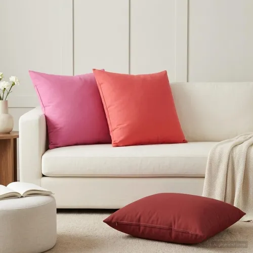 Presvlaka za jastuk 2 pcs HEERLEN Ružičasta 80 x 80 cm - Ružičasta 80 x 80 cm 2 Cijena