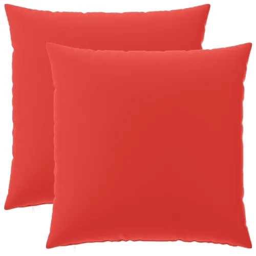 Presvlaka za jastuk 2 pcs HEERLEN Crvena 80 x 80 cm Poliester - Crvena 80 x 80 cm 2 Cijena