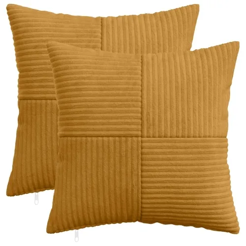 Presvlaka za jastuk 2 pcs ALMELO Žuta 35 x 35 cm Kord - Žuta 35 x 35 cm 2 Cijena