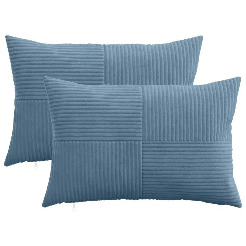 Presvlaka za jastuk 2 pcs ALMELO Plava 40 x 60 cm Kord - Plava 40 x 60 cm 2 Cijena