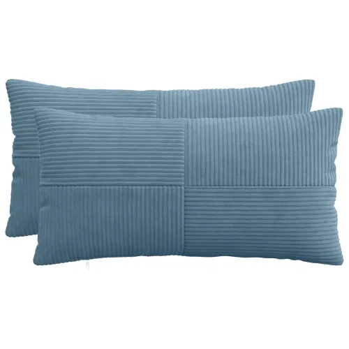 Presvlaka za jastuk 2 pcs ALMELO Plava 40 x 70 cm Kord - Plava 40 x 70 cm 2 Cijena