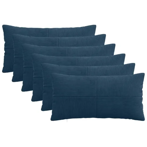 Presvlaka za jastuk 6 pcs ALMELO Mornarsko plava 40 x 80 cm - Modra 40 x 80 cm 6 Cijena