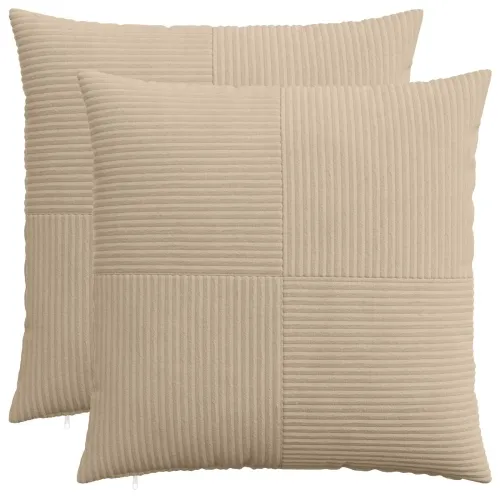 Presvlaka za jastuk 2 pcs ALMELO Sivosmeđa 70 x 70 cm Kord - Sivosmeđa 70 x 70 cm 2 Cijena