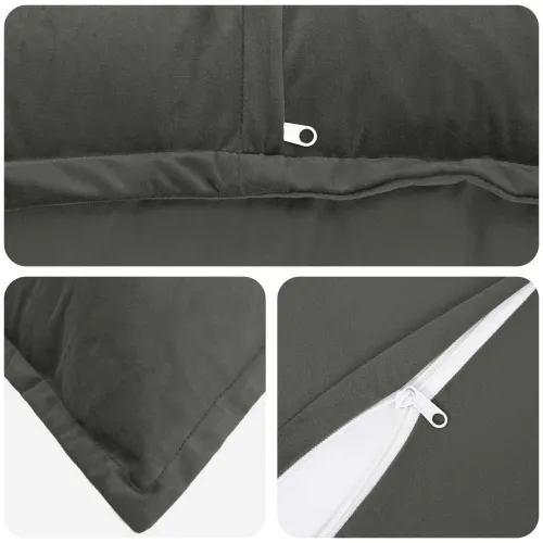 Presvlaka za jastuk 6 pcs HOUTEN Tamnosiva 30 x 50 cm Baršun - Tamnosiva 30 x 50 cm 6 Cijena