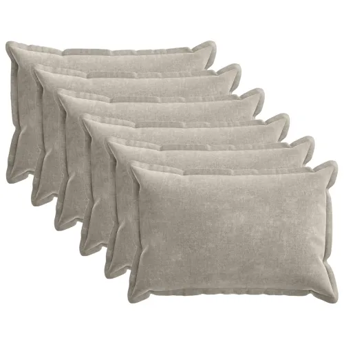 Presvlaka za jastuk 6 kom. HOUTEN Svjetlosiva 30 x 50 cm - Svjetlosiva 30 x 50 cm 6 Cijena
