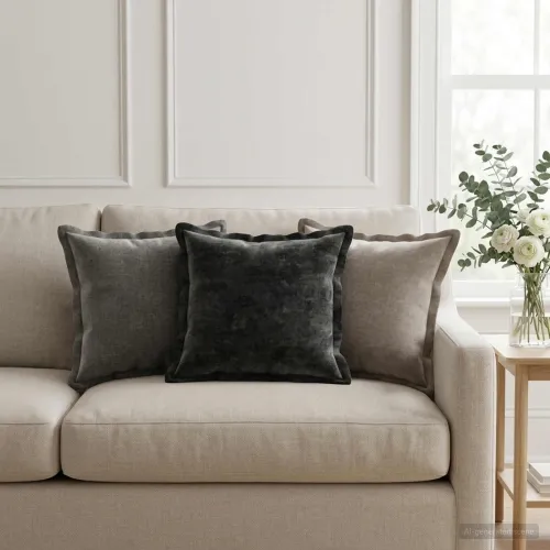 Presvlaka za jastuk 12 kom. HOUTEN Antracit 40 x 40 cm - Antracit 40 x 40 cm 12 Cijena