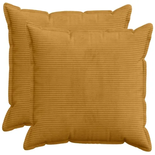 Presvlaka za jastuk 2 kom. HOUTEN Žuta 80 x 80 cm Kord - Žuta 80 x 80 cm 2 Cijena