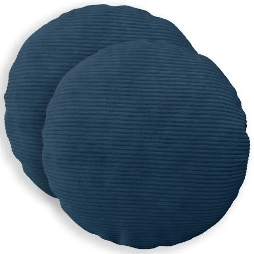 Presvlaka za jastuk 2 pcs HEERLEN Mornarsko plava Ø 30 cm Kord - Modra Ø 30 cm 2 Cijena