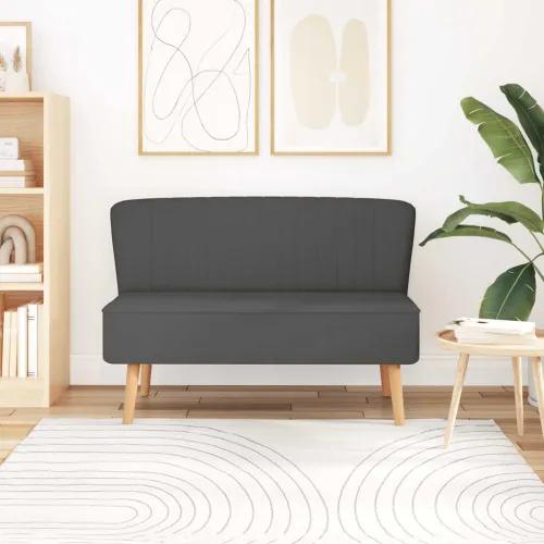 Sofa 117x55,5x77 cm Tkanina Tamno Siva - Tamno siva Cijena