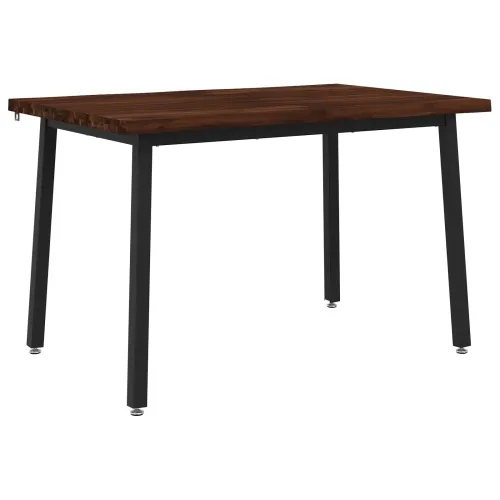 120 x 80 x 75 cm Čvrsto drvo akacije Tamno smeđa i crna - tamno smeđa i crna 120 x 80 x 75 cm Živi rub Cijena