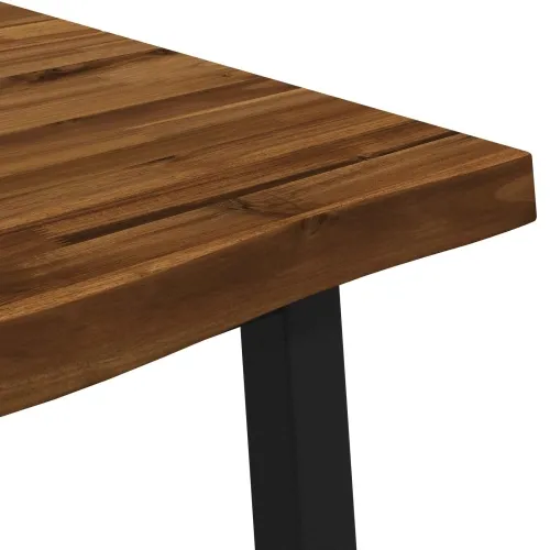 120 x 80 x 75 cm Čvrsto drvo akacije Prirodna i crna Pravokutni - Prirodna i crna 120 x 80 x 75 cm Živi rub Cijena