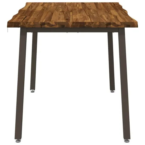 120 x 80 x 75 cm Čvrsto drvo akacije Prirodna i kava Pravokutni - Prirodno, kava 120 x 80 x 75 cm Živi rub Cijena