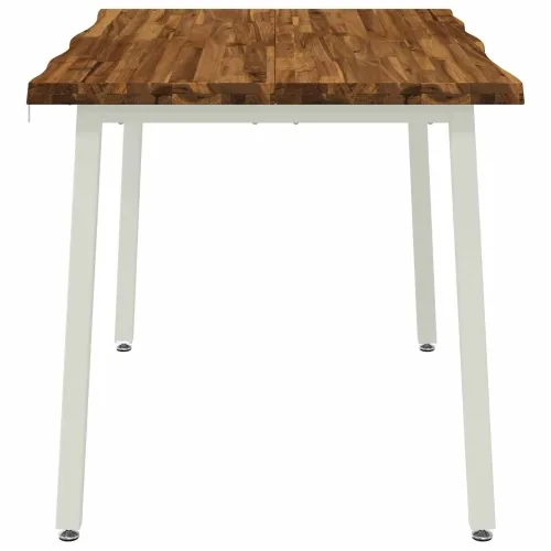 120 x 80 x 75 cm Čvrsto drvo akacije Prirodna i bijela - Prirodna i bijela 120 x 80 x 75 cm Živi rub Cijena