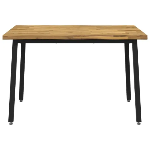 120 x 80 x 75 cm Čvrsto drvo akacije Bijela i crna Pravokutni - Bijela i crna 120 x 80 x 75 cm Živi rub Cijena