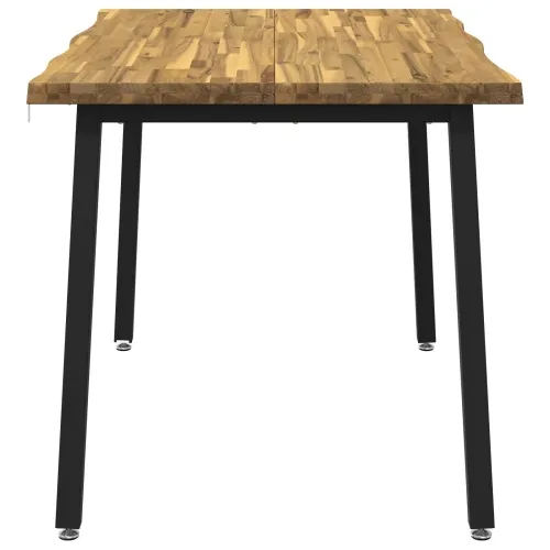 120 x 80 x 75 cm Čvrsto drvo akacije Bijela i crna Pravokutni - Bijela i crna 120 x 80 x 75 cm Živi rub Cijena