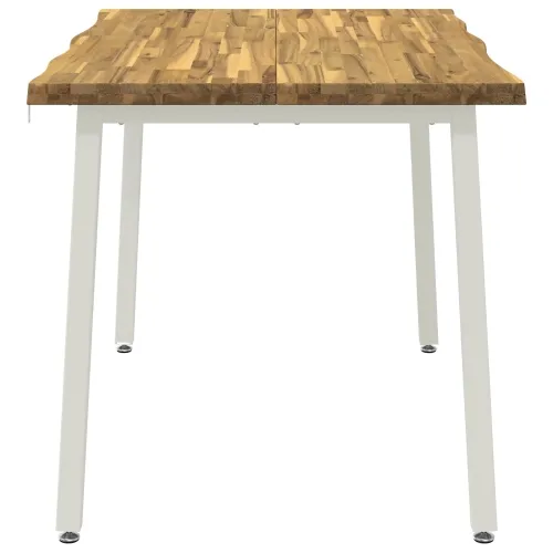 120 x 80 x 75 cm Čvrsto drvo akacije Bijela Pravokutni - Bijela 120 x 80 x 75 cm Živi rub Cijena
