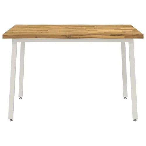 120 x 80 x 75 cm Čvrsto drvo akacije Bijela Pravokutni - Bijela 120 x 80 x 75 cm Živi rub Cijena