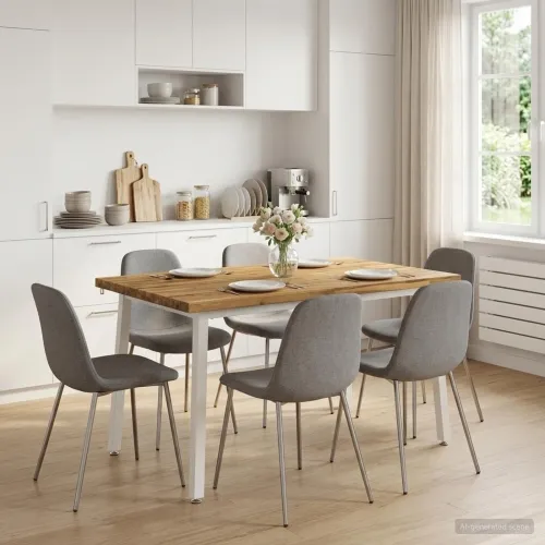 120 x 80 x 75 cm Čvrsto drvo akacije Bijela Pravokutni - Bijela 120 x 80 x 75 cm Živi rub Cijena