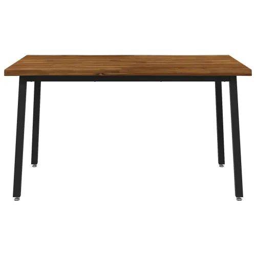 140 x 80 x 75 cm Čvrsto drvo akacije Prirodna i crna Pravokutni - Prirodna i crna 140 x 80 x 75 cm Živi rub Cijena