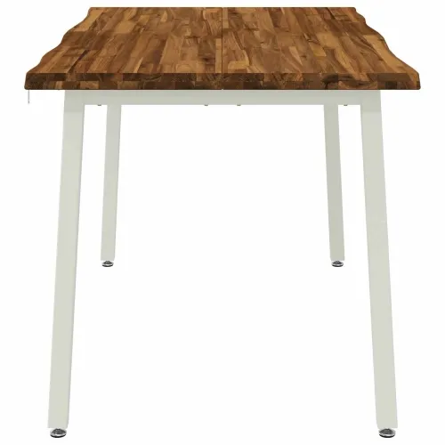 140 x 80 x 75 cm Čvrsto drvo akacije Prirodna i bijela - Prirodna i bijela 140 x 80 x 75 cm Živi rub Cijena