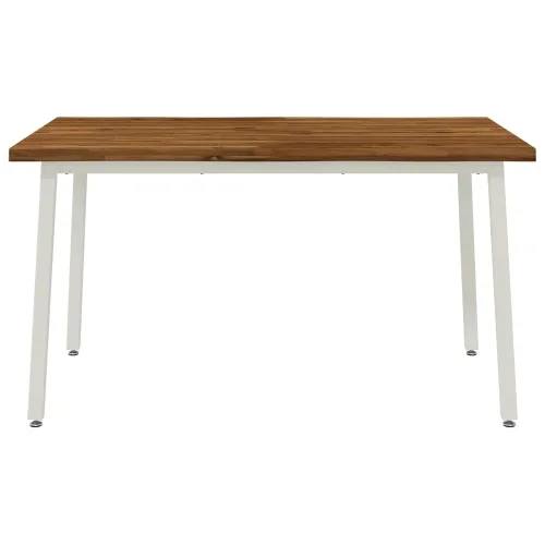 140 x 80 x 75 cm Čvrsto drvo akacije Prirodna i bijela - Prirodna i bijela 140 x 80 x 75 cm Živi rub Cijena