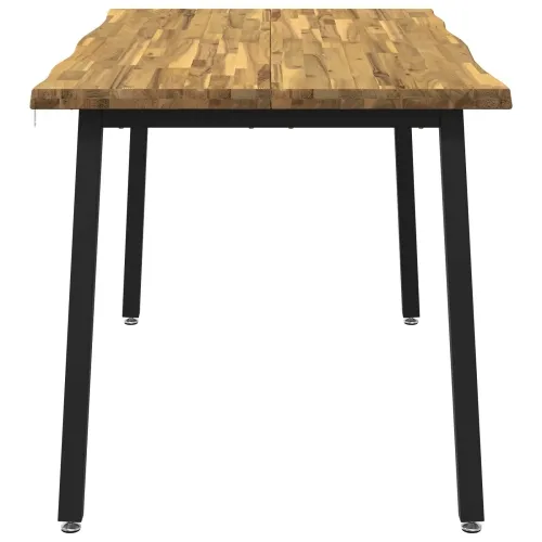140 x 80 x 75 cm Čvrsto drvo akacije Bijela i crna Pravokutni - Bijela i crna 140 x 80 x 75 cm Živi rub Cijena