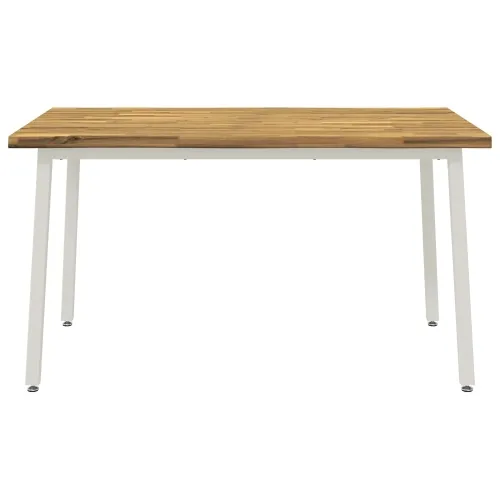 140 x 80 x 75 cm Čvrsto drvo akacije Bijela Pravokutni - Bijela 140 x 80 x 75 cm Živi rub Cijena