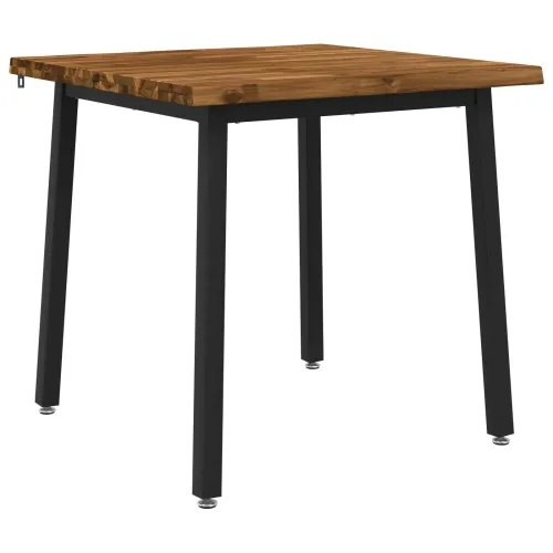 90 x 90 x 75 cm Čvrsto drvo akacije Prirodna i crna Četvrtasti - Prirodna i crna 90 x 90 x 75 cm Živi rub Cijena