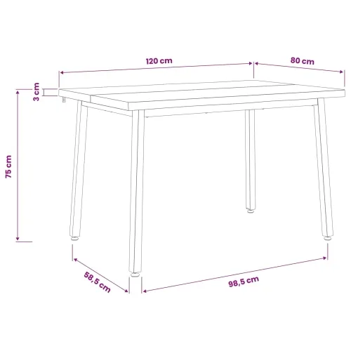 120 x 90 x 75 cm Čvrsto drvo akacije Bijela Pravokutni - Bijela 120 x 90 x 75 cm Živi rub Cijena