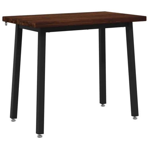 90 x 55 x 75 cm Čvrsto drvo akacije Tamno smeđa i crna - tamno smeđa i crna 90 x 55 x 75 cm Četvrtasto Cijena