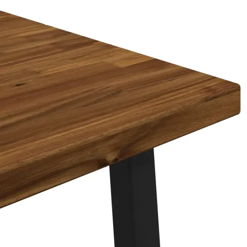 90 x 55 x 75 cm Čvrsto drvo akacije Prirodna i crna Pravokutni - Prirodna i crna 90 x 55 x 75 cm Četvrtasto Cijena