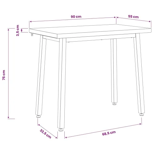 90 x 55 x 75 cm Čvrsto drvo akacije Prirodna i kava Pravokutni - Prirodno, kava 90 x 55 x 75 cm Četvrtasto Cijena