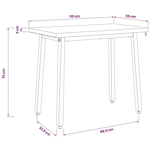 110 x 55 x 75 cm Čvrsto drvo akacije Prirodna i bijela - Prirodna i bijela 110 x 55 x 75 cm Četvrtasto Cijena
