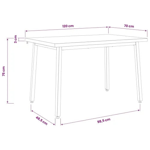 120 x 70 x 75 cm Čvrsto drvo akacije Prirodna i bijela - Prirodna i bijela 120 x 70 x 75 cm Četvrtasto Cijena