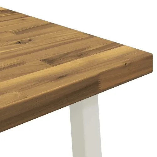 120 x 70 x 75 cm Čvrsto drvo akacije Bijela Pravokutni - Bijela 120 x 70 x 75 cm Četvrtasto Cijena