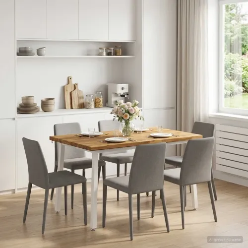 120 x 70 x 75 cm Čvrsto drvo akacije Bijela Pravokutni - Bijela 120 x 70 x 75 cm Četvrtasto Cijena