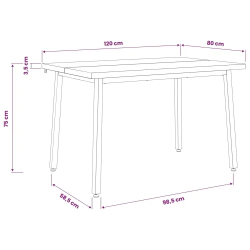 120 x 80 x 75 cm Čvrsto drvo akacije Prirodna i kava Pravokutni - Prirodno, kava 120 x 80 x 75 cm Četvrtasto Cijena