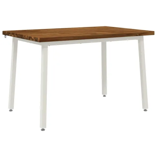 120 x 80 x 75 cm Čvrsto drvo akacije Prirodna i bijela - Prirodna i bijela 120 x 80 x 75 cm Četvrtasto Cijena