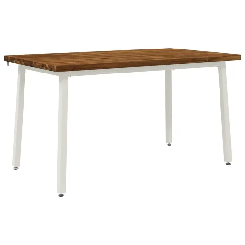 140 x 80 x 75 cm Čvrsto drvo akacije Prirodna i bijela - Prirodna i bijela 140 x 80 x 75 cm Četvrtasto Cijena