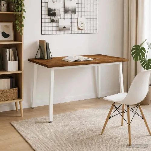 140 x 80 x 75 cm Čvrsto drvo akacije Prirodna i bijela - Prirodna i bijela 140 x 80 x 75 cm Četvrtasto Cijena