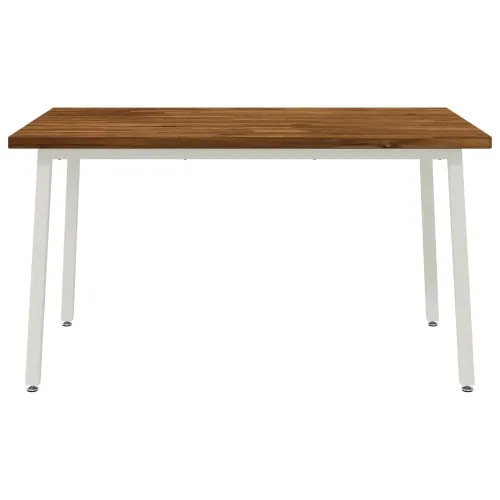 140 x 80 x 75 cm Čvrsto drvo akacije Prirodna i bijela - Prirodna i bijela 140 x 80 x 75 cm Četvrtasto Cijena