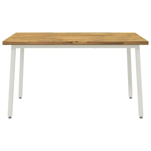 140 x 80 x 75 cm Čvrsto drvo akacije Bijela Pravokutni - Bijela 140 x 80 x 75 cm Četvrtasto Cijena