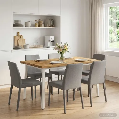 140 x 80 x 75 cm Čvrsto drvo akacije Bijela Pravokutni - Bijela 140 x 80 x 75 cm Četvrtasto Cijena