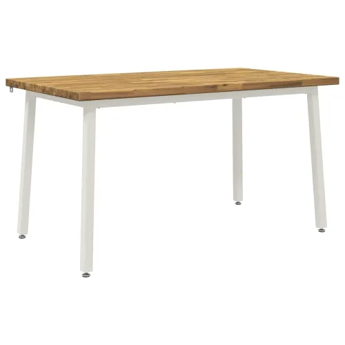 140 x 80 x 75 cm Čvrsto drvo akacije Bijela Pravokutni - Bijela 140 x 80 x 75 cm Četvrtasto Cijena